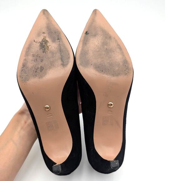 Pelle Moda Lailoni Pointed Toe Stiletto Heel Pump Women's Black Size US6.5M EU37 - Picture 8 of 12